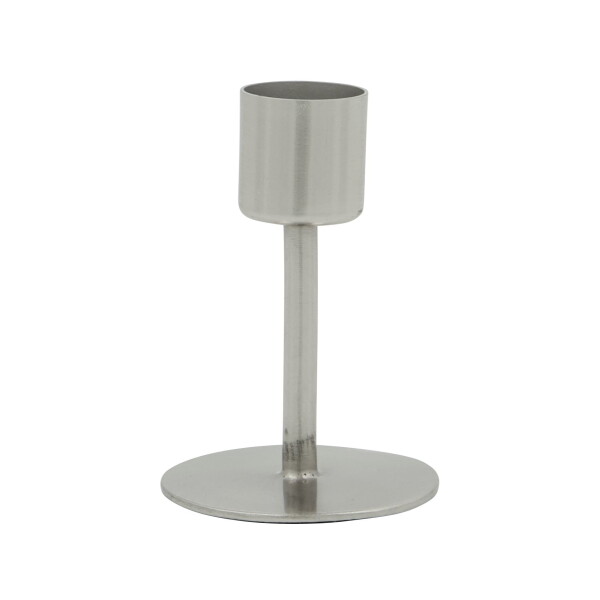 House Doctor Kovový svícen Anit Silver 7 cm, stříbrná barva, kov