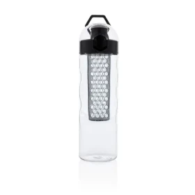 XD Design HoneyComb černá / Láhev na vodu / s košíkem na ovoce / uzamykatelná / 700 ml / tritan