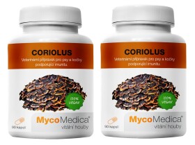 2x MycoMedica Coriolus - 180 kapslí