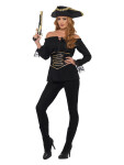 Smiffys.com Kostým - Pirátská košile - dámská, černá Velikost: S