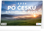 Stolní kalendář 2026 NOTIQUE - Po Česku stezkami Via Czechia, 23,1 x 14,5 cm