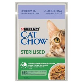 Cat Chow Sterilised jehněčí se zelenými fazolkami 12 x 85 g