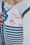 Konges Sløjd Plovací vesta Ellis Marine Stripe 1-2Y, modrá barva, textil