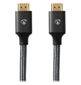 Nedis PROFIGOLD 3 m antracitová / Kabel HDMI / Ultra High Speed / 8K 60Hz / 48 Gbps / zlacené konektory (CVTB35000GY30)
