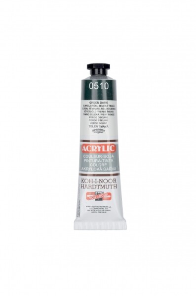 Akrylová barva Koh-i-Noor 40 ml - zelená tmavá 0510