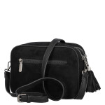 Semišová dámská crossbody kabelka Daniela, černá