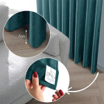 Sametový závěs FILUMI petrolejový 140 x 250 cm