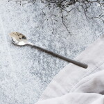 House Doctor Dlouhá lžička Ox Black/Silver – set 4 ks, černá barva, kov