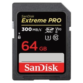 SanDisk Extreme PRO SDXC 64GB / Class 10 / UHS-II / U3 / čtení: až 300MBs / zápis: 260MBs / vhodné pro 8K (SDSDXDK-064G-GN4IN)