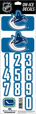 Sport Star Samolepky na helmu Vancouver Canucks NHL Decals Royal