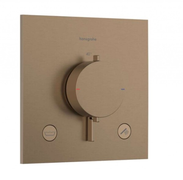 HANSGROHE - Ecostat Comfort E Termostatická baterie pod omítku, pro 2 spotřebiče, kartáčovaný bronz 33716140