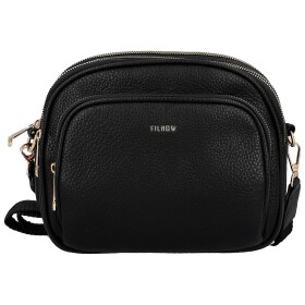 Trendy dámská koženková crossbody kabelka Glafira, černá