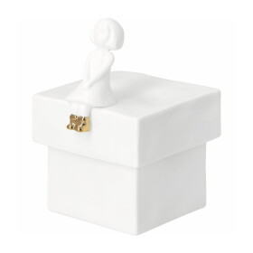 Räder Porcelánová úložná dóza Girl, bílá barva, porcelán