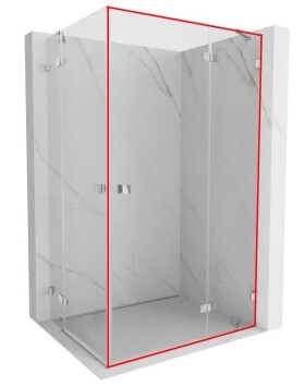 MEXEN - LUNAR (M+D) sklo 95x200 cm 8 mm, transparentní, pravé 834-095-000-00-00-P