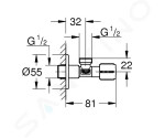 GROHE - Universal Rohový ventil, chrom 22046000