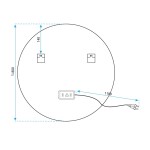 REA - Zrcadlo LED 80cm HZJ080 HOM-02801