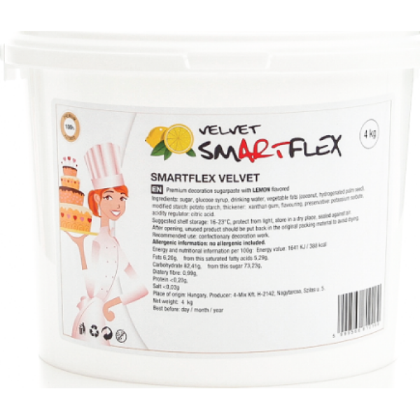 Smartflex Velvet Citron kg (Potahovací modelovací hmota na dorty)