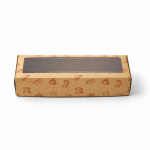 Cake Star obdélníková krabice hnědá s okénkem 35x12x6,5