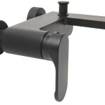 Vanová baterie SAT Fusion bez sprchového setu 150 mm matná černá SATBSFU222CPC SATBSFU222CPC