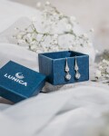 LUNICA Stříbrné visací náušnice VLOČKA 0559