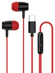 CANYON SEP-5 černo-červená / Sluchátka do uší / USB-C kabel 1,2 m / Integrované ovládání (CNS-CEP5R)