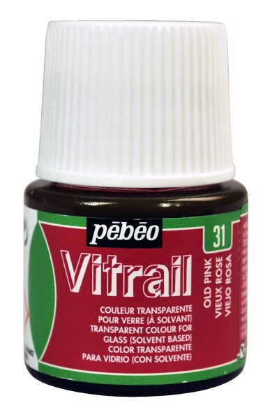 Barva na sklo Pébéo Vitrail - 31 starorůžová