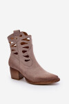 Kožené boty s výstřihy Maciejka 06412-04 Beige 41
