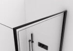 CERANO - Sprchový kout Porte L/P - 8 mm - černá matná, transparentní sklo - 90x70x195 - otočný CER-413573