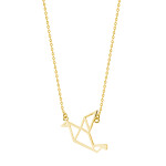 LUNICA Stříbrný náhrdelník ZLATÉ ORIGAMI 0177 Ag 925; ≤1,4 g.
