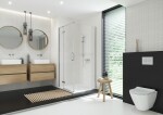 CERSANIT - Sprchový kout JOTA s panty, chrom, 120x90x195, levý, čiré sklo S160-026