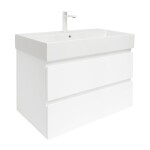 Koupelnová skříňka s umyvadlem SAT B-Way 79x50x45 cm bílá lesk BWAY280WU2BBI BWAY280WU2BBI