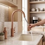 REA - Uzávěr s perlátorem pro kuchyňskou baterii Fresh Brush Copper REA-B9074