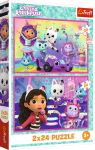 Puzzle Gábinin kouzelný domek: Zábava s Gabby 2x24 dílků