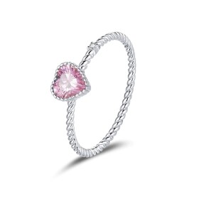 Stříbrný prsten Swarovski Elements Alex, stříbro 925/1000, 54 Růžová