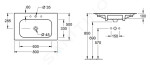 VILLEROY & BOCH - Finion Umyvadlo se skrytým přepadem, 800x500 mm, s CeramicPlus, alpská bílá 416484R1