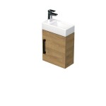 Koupelnová skříňka s umyvadlem SAT Cube Way 40x47,5x20 cm dub Hickory mat CUBE320401DCDH CUBE320401DCDH