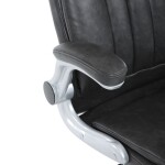 Křeslo kancelářské, šedá ekokůže, houpací mechanismus