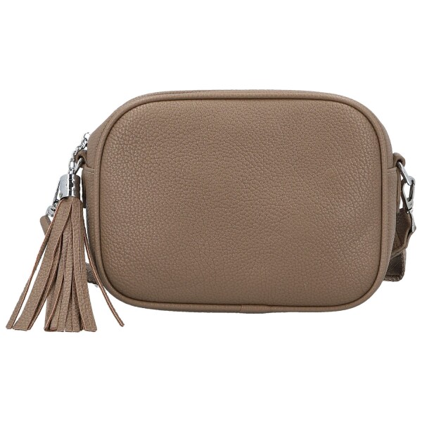 Stylová dámská koženková crossbody kabelka Danika, tmavě béžová