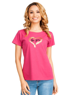 Yoclub Bavlněné tričko PKK-0094K-A110 Pink S