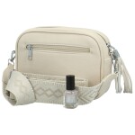 Stylová dámská koženková crossbody MaxFly Rozana, krémová