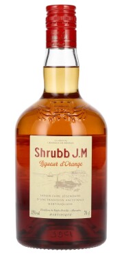 J.M SHRUBB LIQUER D ORANGE 35% 0,7 l (holá láhev)