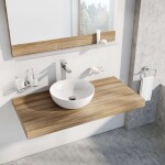 RAVAK - UNI Umyvadlo na desku, průměr 40 cm, bez přepadu, bílá XJX01140003
