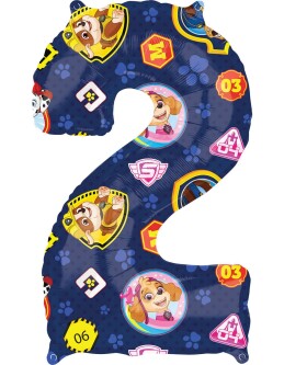 Tlapková patrola balónek číslo 2, 66 cm x 43 cm Amscan Tlapková patrola balónek číslo 2, 66 cm x 43 cm Amscan