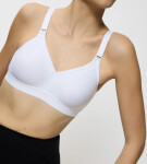 TRIACTION – Sportovní podprsenka bez kostic pro jógu a pilates Triumph WHITE 85D