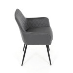 Jídelní židle, šedá, sametová látka, DCH-215 GREY4
