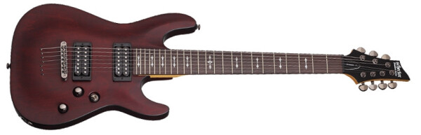 Schecter Omen-7, Rosewood Fingerboard - Walnut Satin