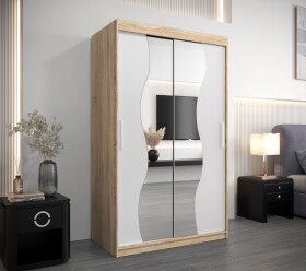 Šatní skříň Abi Mr Dveře: Dub sonoma, Rozměr: 120 cm, Korpus: Bílá