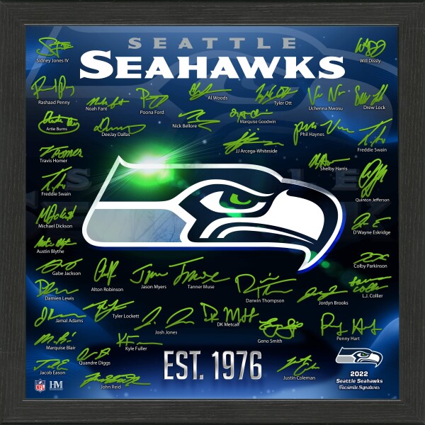Highland Mint Obraz Seattle Seahawks NFL Signature Logo 2022