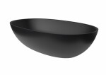 Umyvadlo na desku SAT Aula 60x36 cm černá mat bez otvoru pro baterii, bez přepadu SATAU6036C SATAU6036C