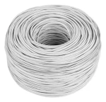 Lanberg UTP kabel Cat5e 305m drát CU LSZH šedá / Síťový kabel / 100 MHz / AWG24 / Fluke Passed (LCU5L-11CU-0305-S)
